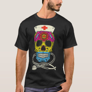 T-shirt Panséal sucre Infirmière Meican Pan Pride Drapeau 