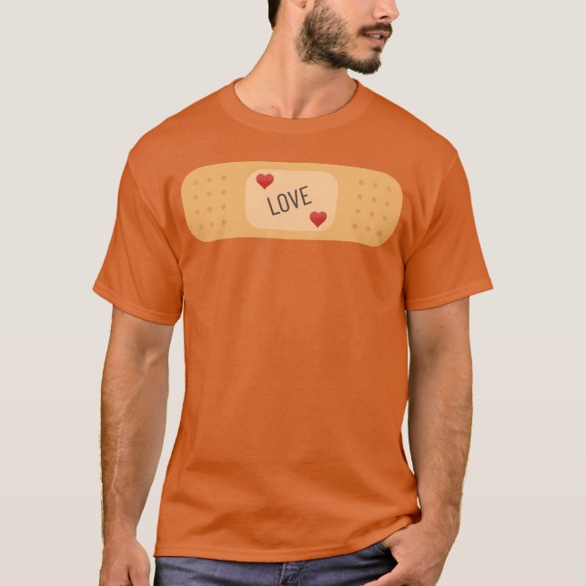 T-shirt Pansement Love vintage (Devant)