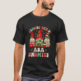 T-shirt Panser avec mes Gnomies ABA mignons Noël ABA