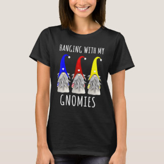 T-shirt Panser Avec Mes Gnomies Jardin De Noël Gnome Cos
