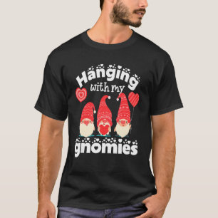 T-shirt Panser avec mes Gnomies mignons Gnomes Red Heart B