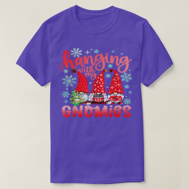 T-shirt Panser Avec Mes Gnomies Père Noël Gnome Christmas  (Design devant)