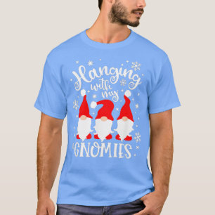 T-shirt Panser Avec Mes Gnomies Père Noël Noël Drôle