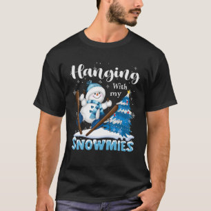 T-shirt Panser avec mes neiges Noël Snowman