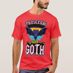 T-shirt Panseual And Goth Gothic Emo Bat Pride LGBTQ Hallo