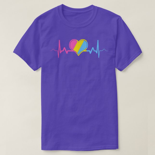 T-shirt Panseual Pride Coeur LGBT Mois 2022 Pan Drapeau En (Design devant)