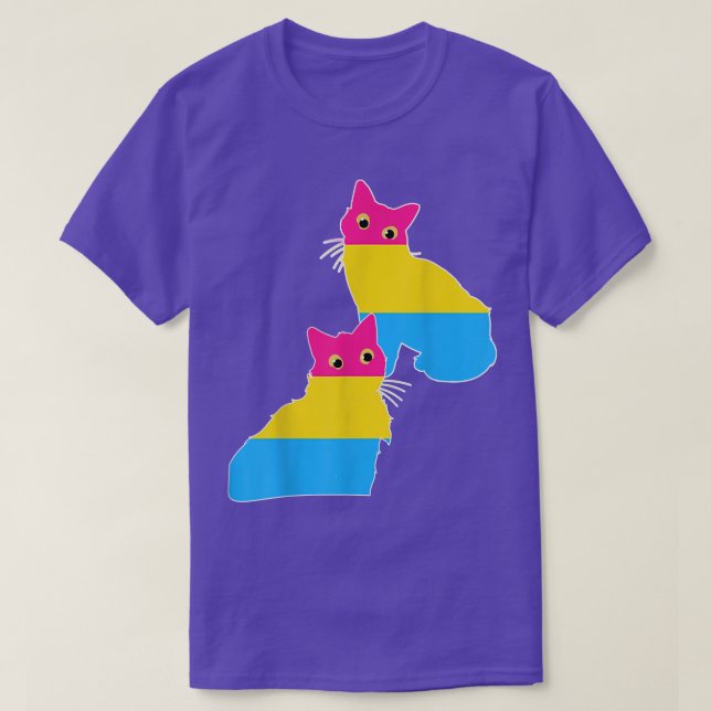 T-shirt Panseual Propriétaire de chats Queer Pan Pride Moi (Design devant)