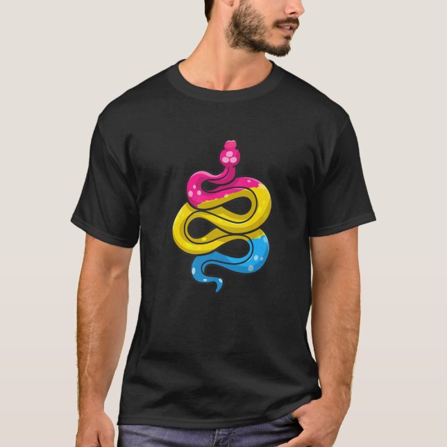 T-shirt Pansexual Fierté Stude Pan Drapeau Couleurs Serpen (Devant)