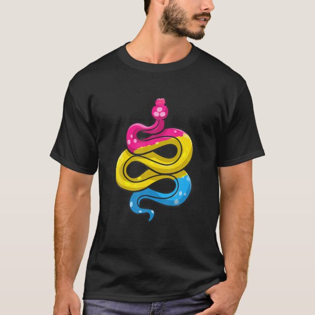 T-shirt Pansexual Fierté Stude Pan Drapeau Couleurs Serpen (Devant)