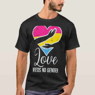 T-shirt Pansexual Heart Hug Amour Besoin Pas Genre Pan Fie