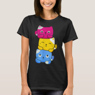 T-shirt Pansexual Kawaii Cat Anime Art mignonne Pan Pride