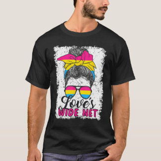 T-shirt Pansexual Love s Wide Net Pansexual Flag