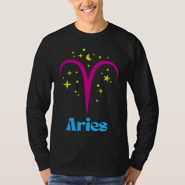 T-shirt Pansexual Pan Aries Zodiac Sign Astrology LGBTQ LG (Devant)