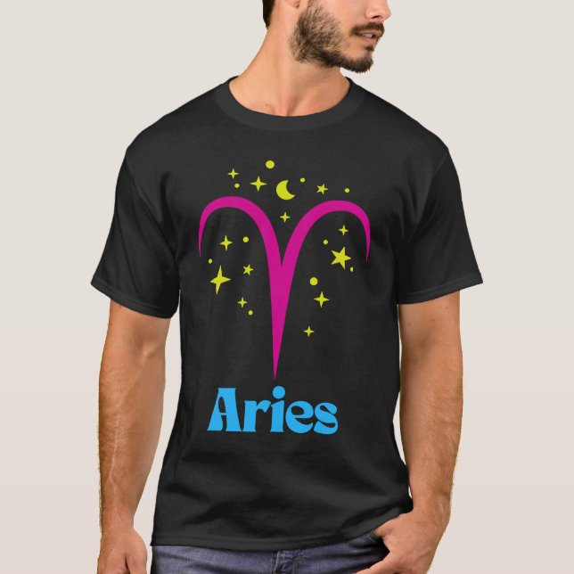T-shirt Pansexual Pan Aries Zodiac Sign Astrology LGBTQ LG (Devant)