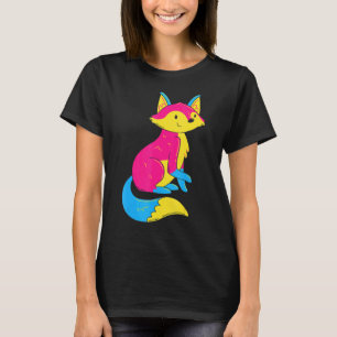 T-shirt Pansexual Pride Fox Lgbt Pan Drapeau Pansexualité
