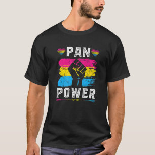 T-shirt Pansexual Pride Pan Power, Pansexualité Vintage Pa