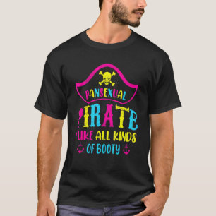 T-shirt Pansexual Pride Pirate Lgbtq Mois Drapeau Couleurs