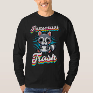 T-shirt Pansexual Trash mignon Ironique Pansexual Raccoon