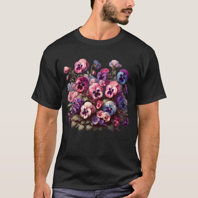 T-shirt Pansies Jardin Plante Lover Pansy (Devant)