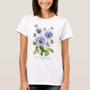 T-shirt Pansies violettes Botanique