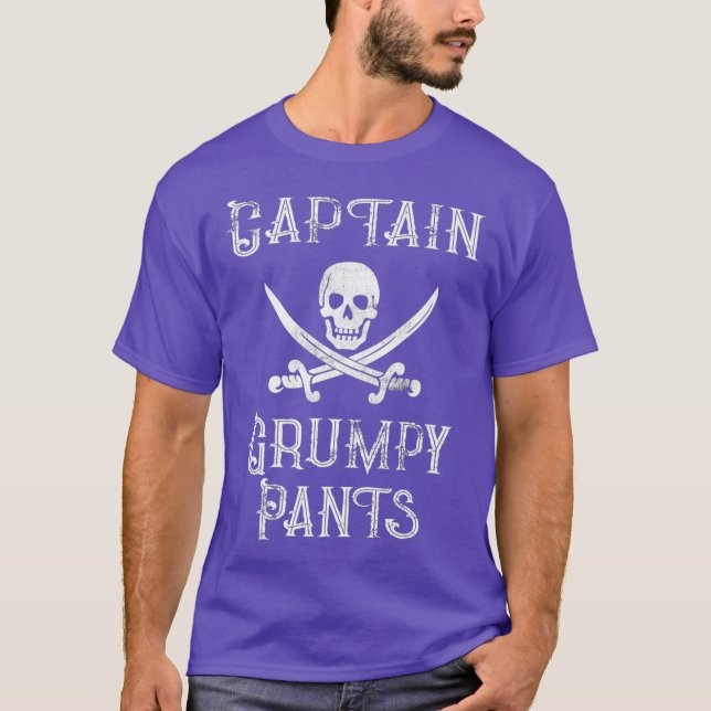 T-shirt Pantalon de capitaine Grumpy Ponton de pirate pers (Devant)
