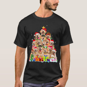 T-shirt Pantalon de Noël Chien Retriever Doré Arbre Cadeau