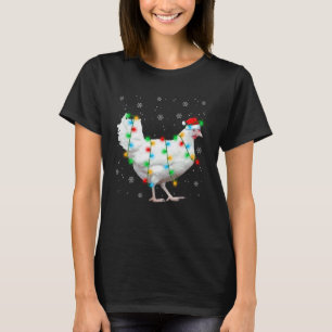 T-shirt Pantalon de Noël pour poulet Chapeau de Père Noël
