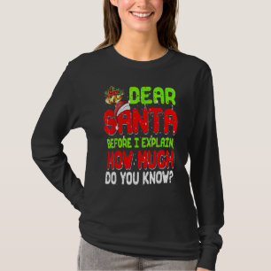 T-shirt Pantalon de Noël Santa Claus Cher Père Noël Je peu