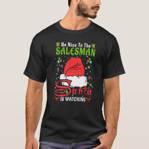 T-shirt Pantalon de Noël Santa Xmas Sois gentil avec le ve