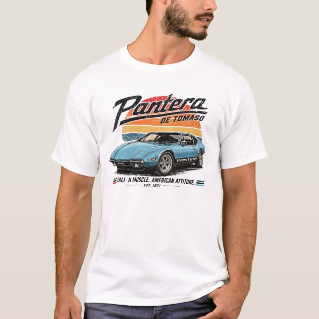 T-shirt Pantera DeTomaso Classique (Devant)