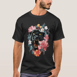 T-shirt Panther Black Chat dents en colère grace vintage a