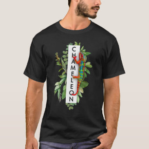 T-shirt Panther Chameleon Tropical Print Chameleon Lizard