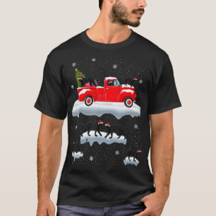 T-shirt Panther Conduite Arbre de Noël Camion Rouge Panth