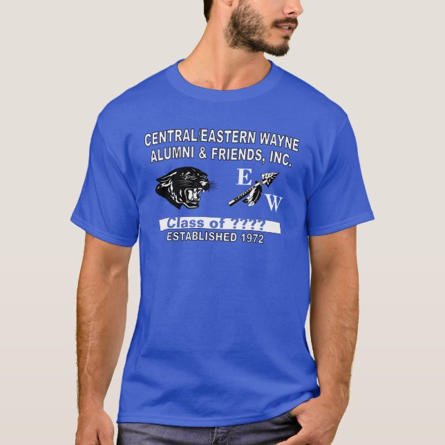 T-shirt Panther et tendance EW Deep Royal Blue (Devant)