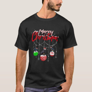 T-shirt Panther Lover Xmas Ornement Père Noël Panther Chri