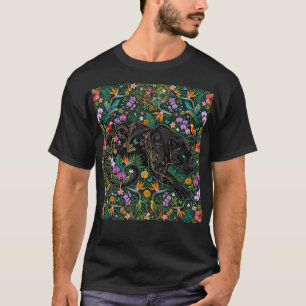 T-shirt Panthère aux aguets Surrealiste Jungle
