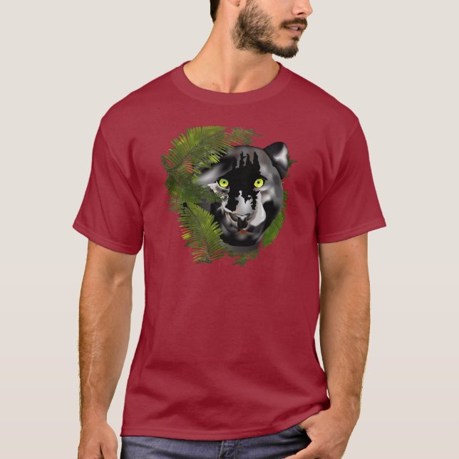 T-shirt Panthère dans le feuillage (Devant)