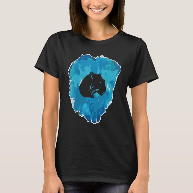 T-shirt Panthère Dans Un Bloc De Glace Pour L'Éternité (Devant)