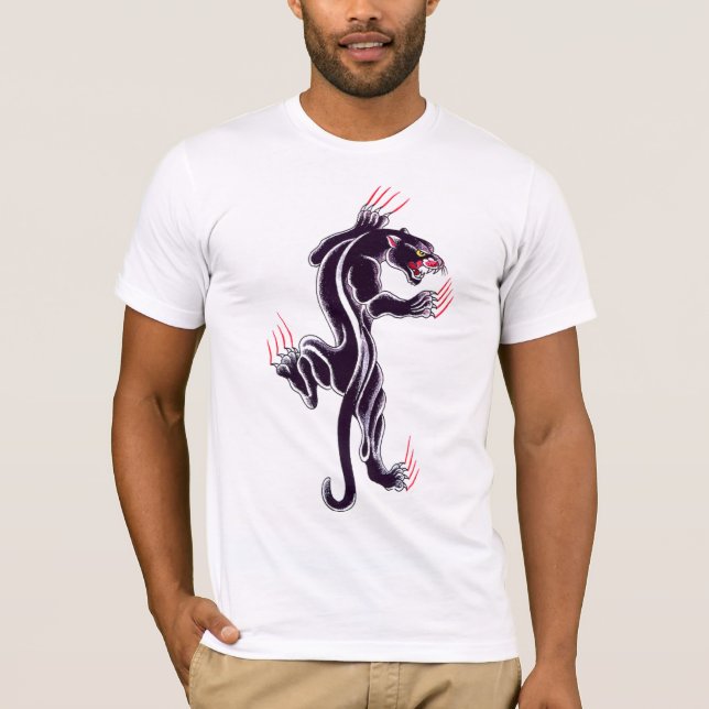 T-shirt panthère de vieille école (Devant)