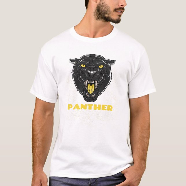 T-shirt Panthère d'horreur noire (Devant)
