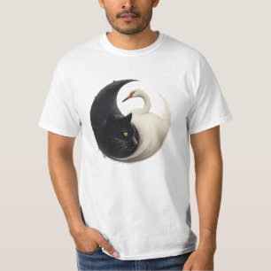 T-shirt Panthère et grue Yin Yang Ink Art