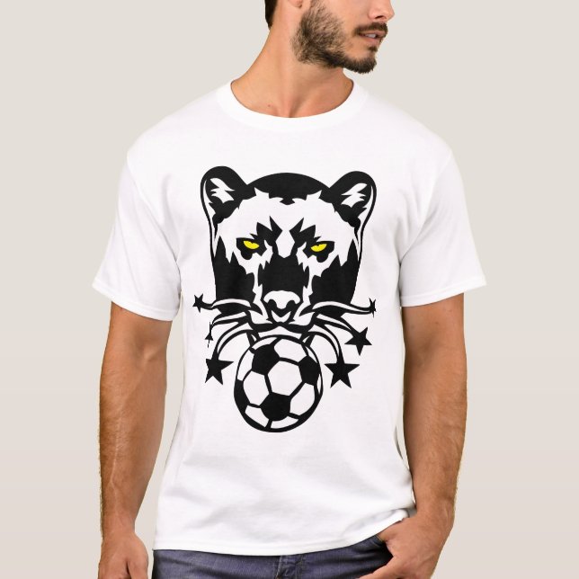 T-shirt panthere foot logo football soccer sport (Devant)