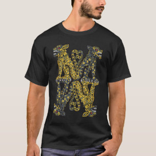 T-shirt Panthère Huichol Crâne de Sucre Calavera Mexicain