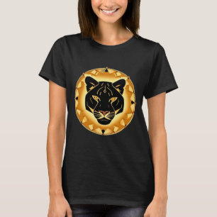 T-shirt Panthère noire avec détails artistiques complexes