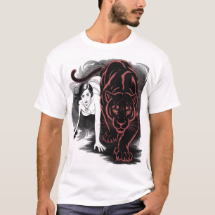 T-shirt Panthère noire avec femmes
