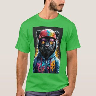 T-shirt Panthère noire dans un costume de sport amis