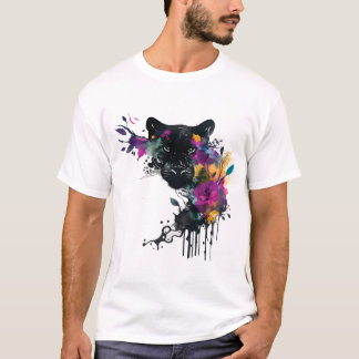 T-shirt Panthère noire kawaii