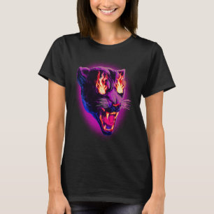 T-shirt Panthère noire Pop sur Léopard Jaguar Animal en fe