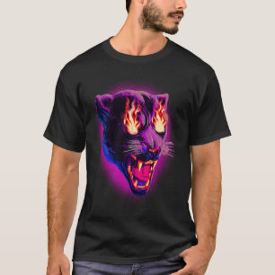 T-shirt Panthère noire Pop sur Léopard Jaguar Animal en fe