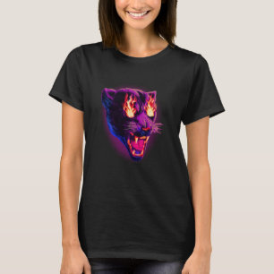 T-shirt Panthère noire Pop sur Léopard Jaguar Animal en fe
